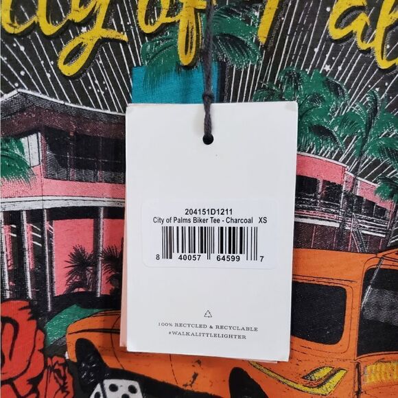 Spell & The Gypsy Collective City of Palms Oversized Biker Tee Size Extra Small - Picture 10 of 11